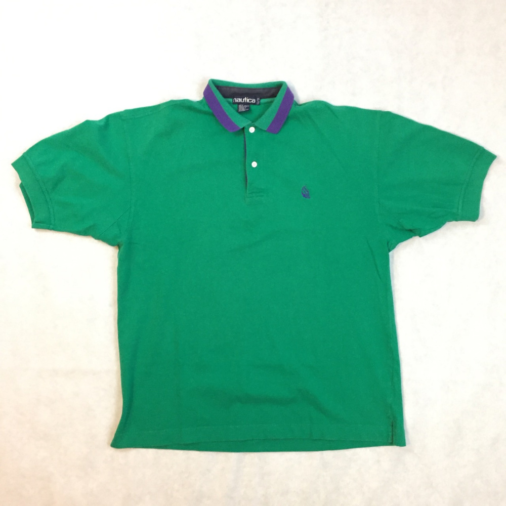 Green & Purple Old Nautica Polo